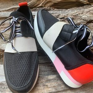 Steve Madden Antics Color Block Slip On Sneakers | Colors: Red, White, Pink